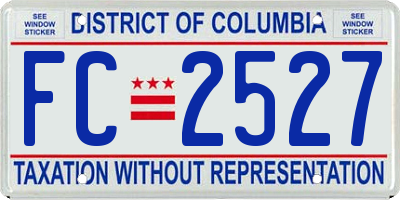 DC license plate FC2527