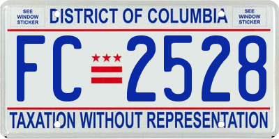 DC license plate FC2528