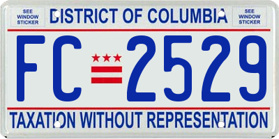 DC license plate FC2529