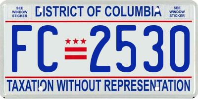 DC license plate FC2530