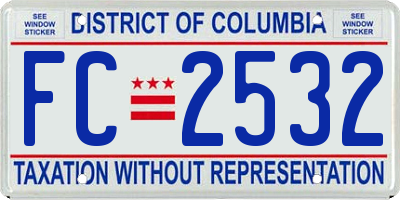 DC license plate FC2532