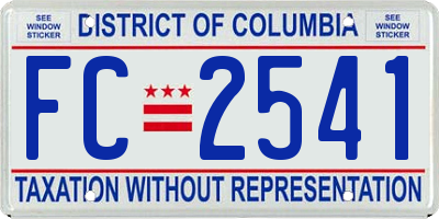 DC license plate FC2541