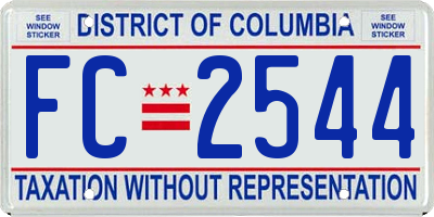 DC license plate FC2544