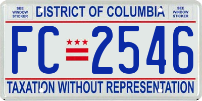 DC license plate FC2546