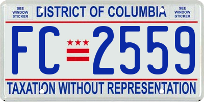 DC license plate FC2559