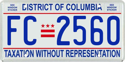 DC license plate FC2560