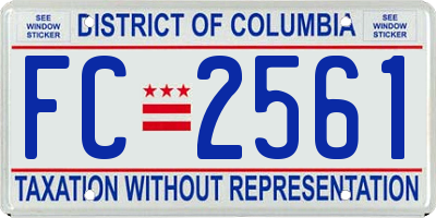 DC license plate FC2561