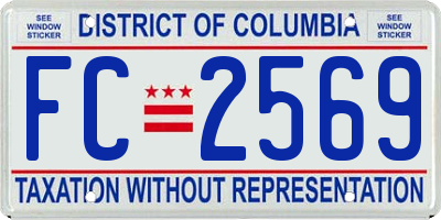 DC license plate FC2569