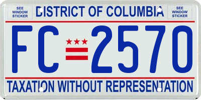 DC license plate FC2570