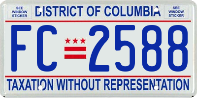 DC license plate FC2588