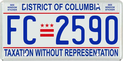 DC license plate FC2590