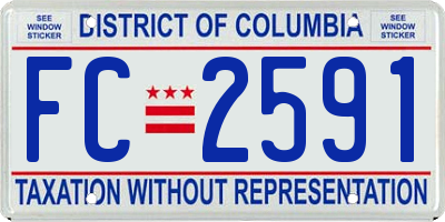 DC license plate FC2591