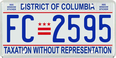 DC license plate FC2595