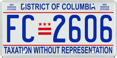 DC license plate FC2606