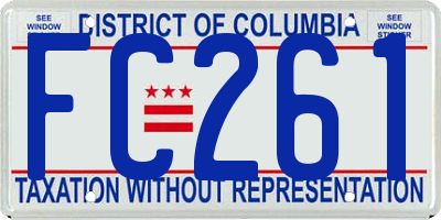 DC license plate FC261