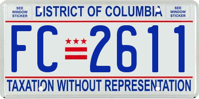 DC license plate FC2611