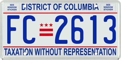 DC license plate FC2613