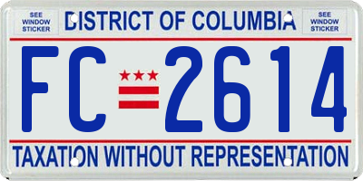 DC license plate FC2614