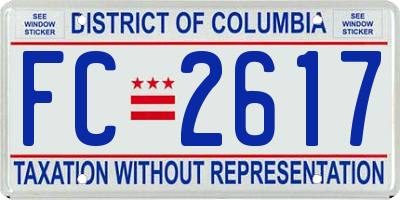 DC license plate FC2617