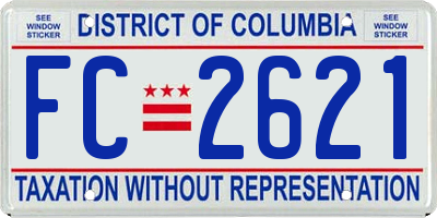 DC license plate FC2621