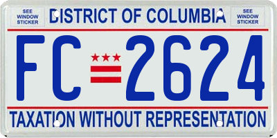 DC license plate FC2624