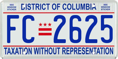 DC license plate FC2625