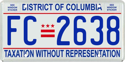 DC license plate FC2638