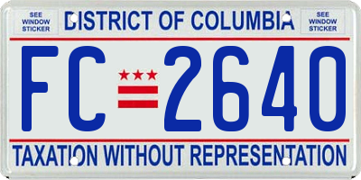 DC license plate FC2640