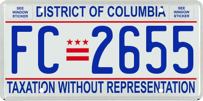 DC license plate FC2655