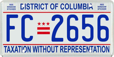 DC license plate FC2656