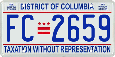 DC license plate FC2659