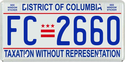 DC license plate FC2660