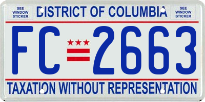 DC license plate FC2663