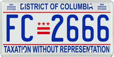 DC license plate FC2666