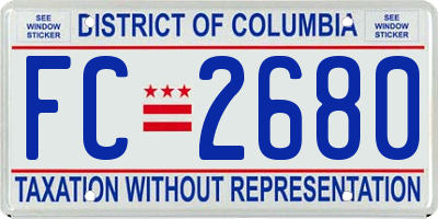 DC license plate FC2680