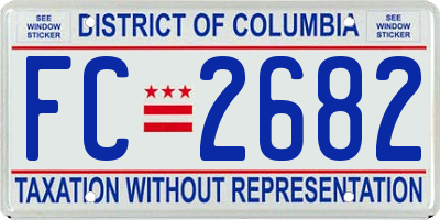 DC license plate FC2682