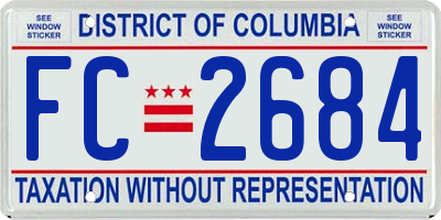 DC license plate FC2684