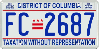 DC license plate FC2687