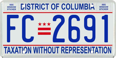 DC license plate FC2691