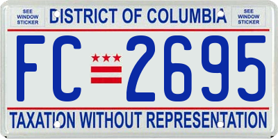 DC license plate FC2695