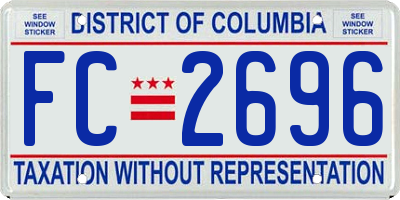 DC license plate FC2696