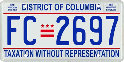 DC license plate FC2697