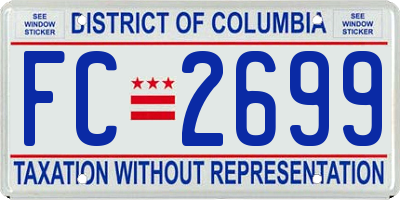 DC license plate FC2699