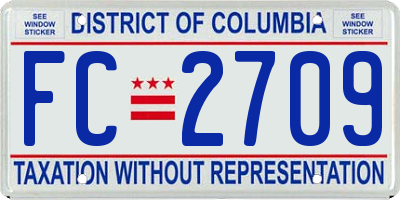 DC license plate FC2709