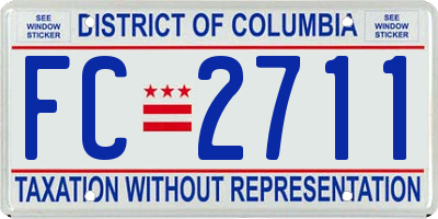 DC license plate FC2711