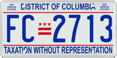 DC license plate FC2713