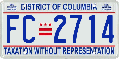 DC license plate FC2714