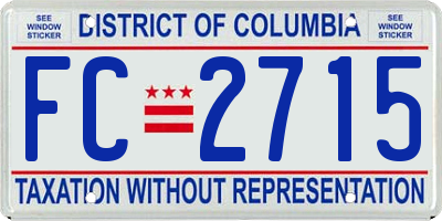 DC license plate FC2715