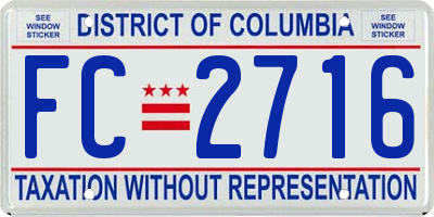 DC license plate FC2716