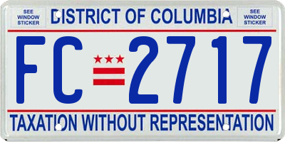 DC license plate FC2717